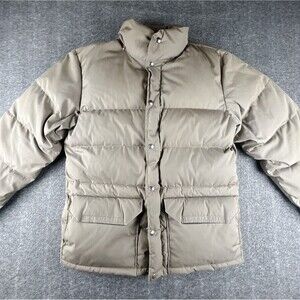 THE NORTH FACE Vintage SIERRA Goose Down Puffer Jacket Mens Sz M Beige NO HOOD